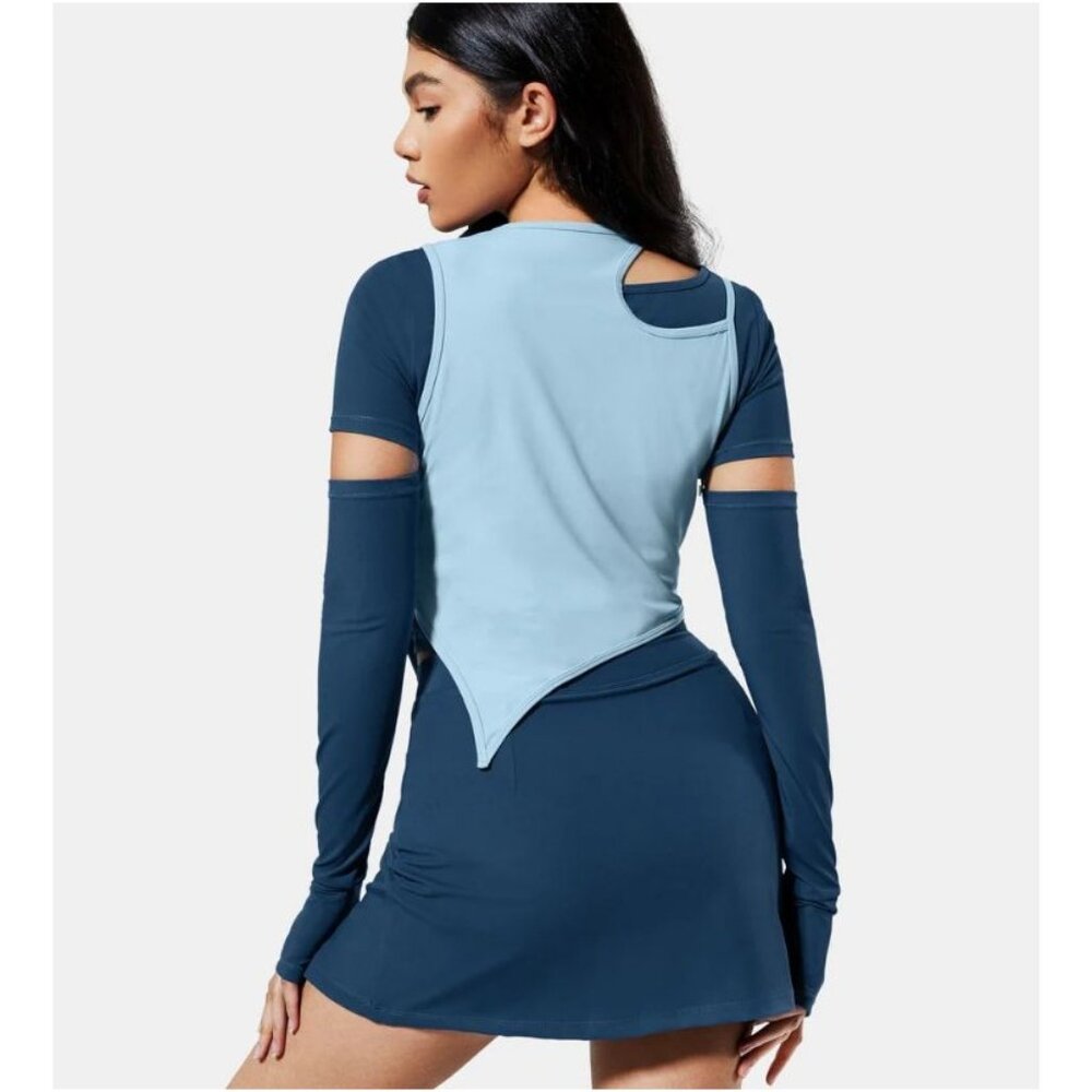 Instabreeze 3 - in - 1 tennis top French Blue Air size L